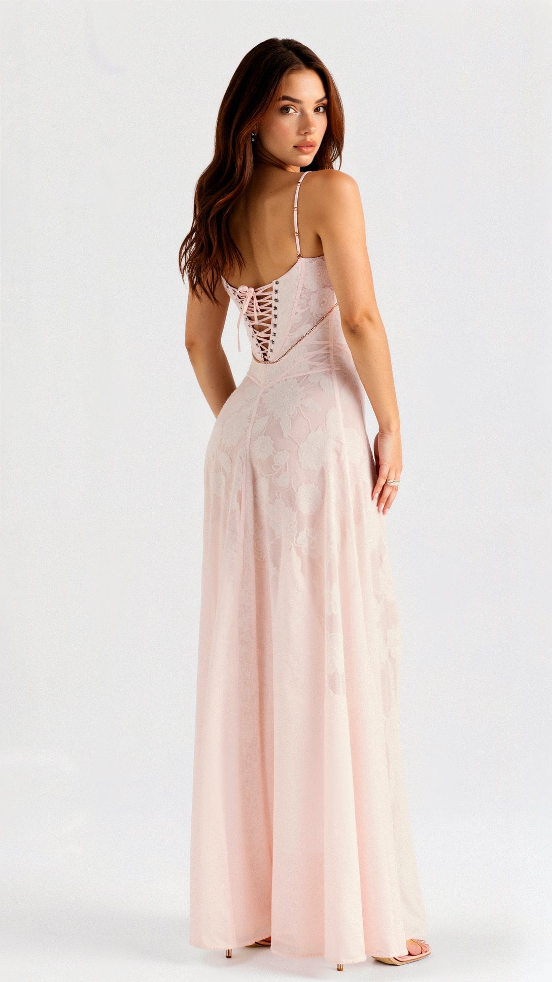 Abito Maxidress Donna Stile Boho Motivo Farfalle