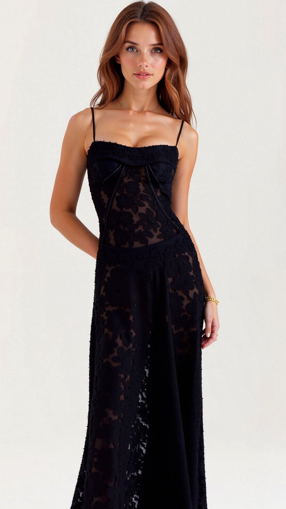 Abito Maxidress Donna Stile Boho Motivo Farfalle