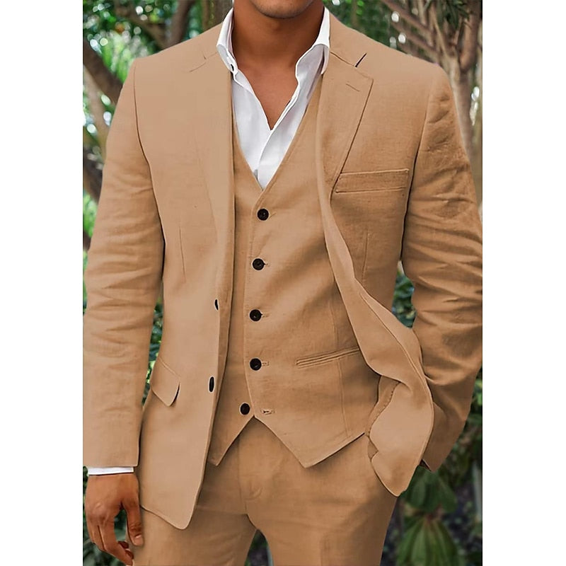 Completo Uomo Tre Pezzi Blazer Gilet e Pantaloni