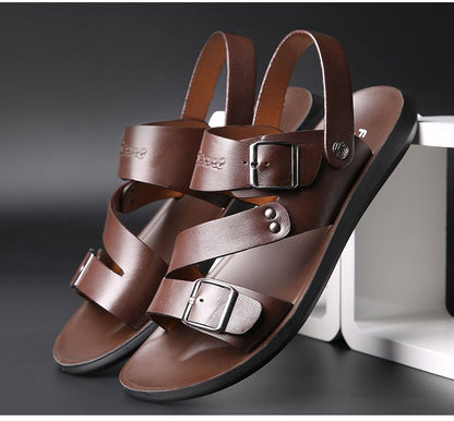 Sandali Uomo Classici con Fibbia Regolabile