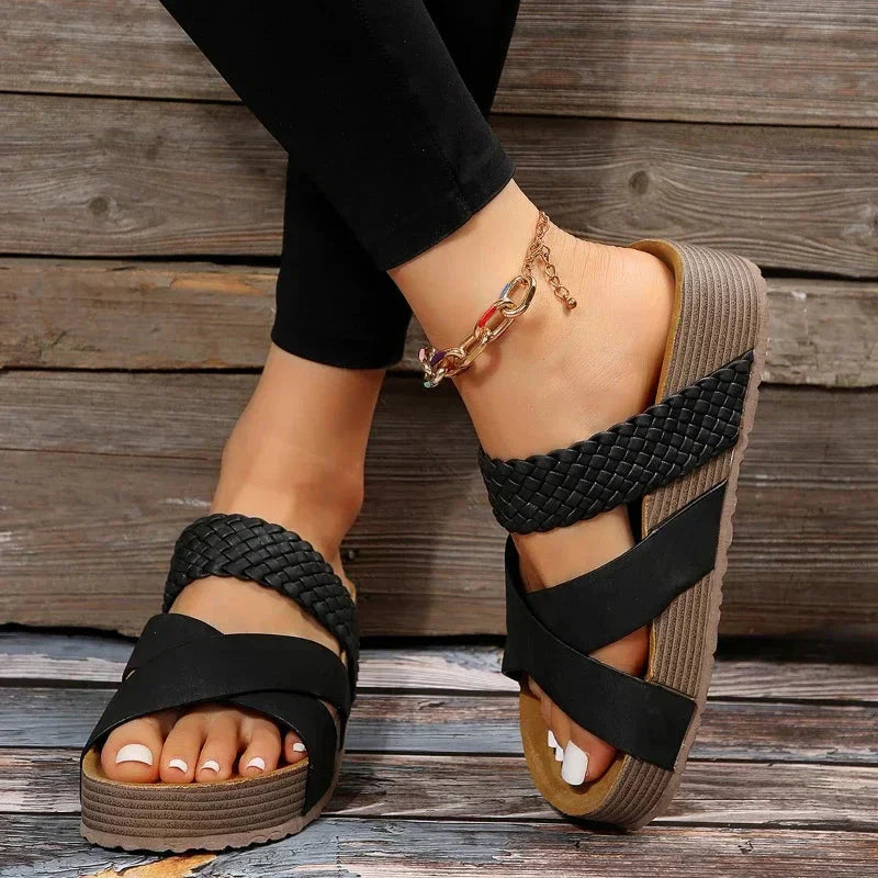 Sandali Donna Platform Fascia Ampia
