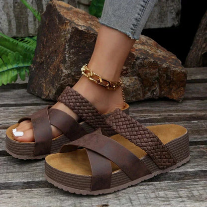 Sandali Donna Platform Fascia Ampia - Brentozzi