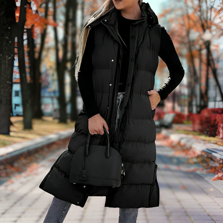 Parka Imbottito Donna Senza Maniche Vestibilità Elegante - Brentozzi