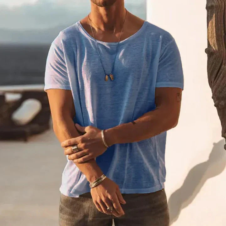 T-shirt Uomo Cotone Casual Vestibilità Comoda