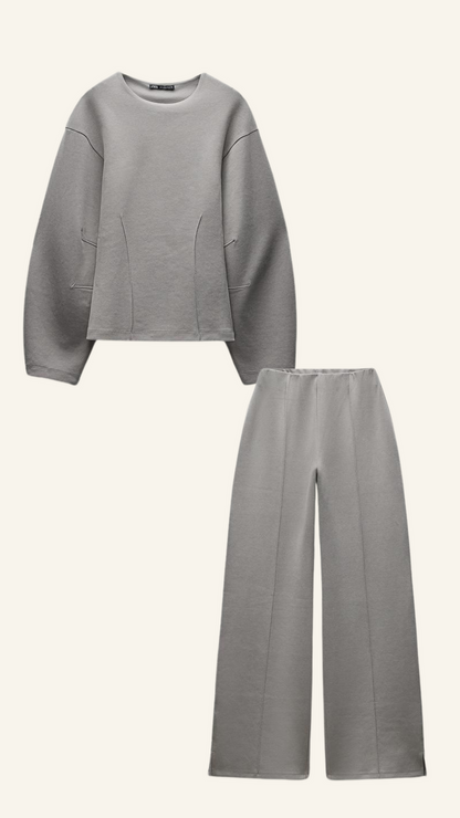 Completo Donna Oversize e Pantaloni Larghi Linea Definita