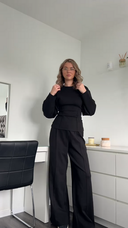 Completo Donna Oversize e Pantaloni Larghi Linea Definita