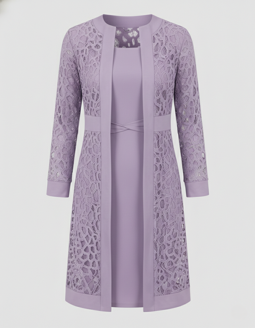 Abito Cardigan Donna in Pizzo Elegante