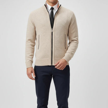 Cardigan Uomo in Maglia con Chiusura Frontale con Zip