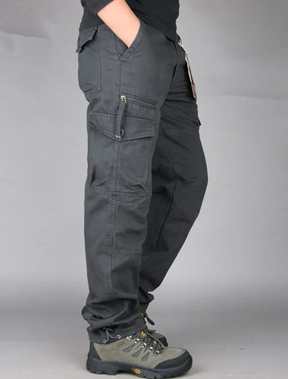 Pantaloni Cargo Uomo Chino Lunghi Regular