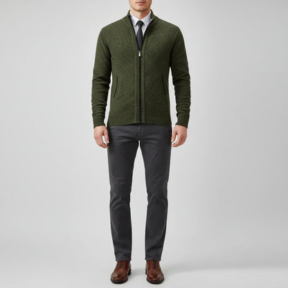 Cardigan Uomo in Maglia con Chiusura Frontale con Zip
