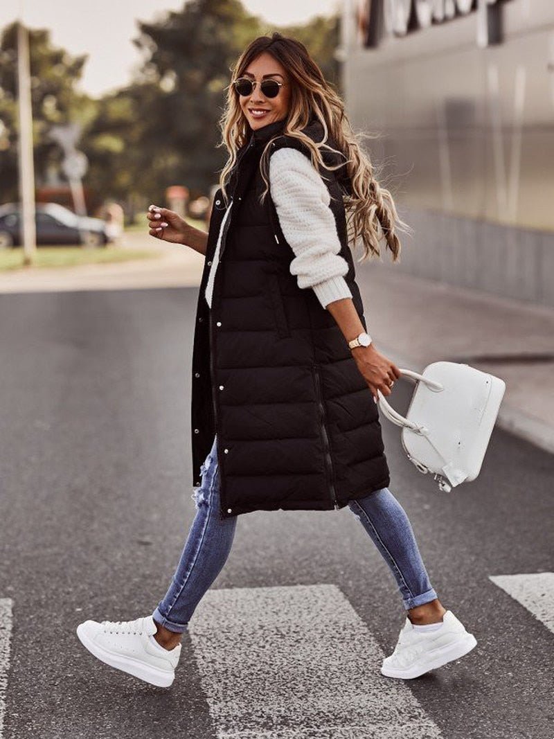 Smanicato Imbottito Donna Casual Caldo