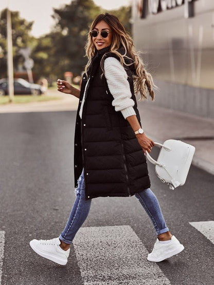 Smanicato Imbottito Donna Casual Caldo