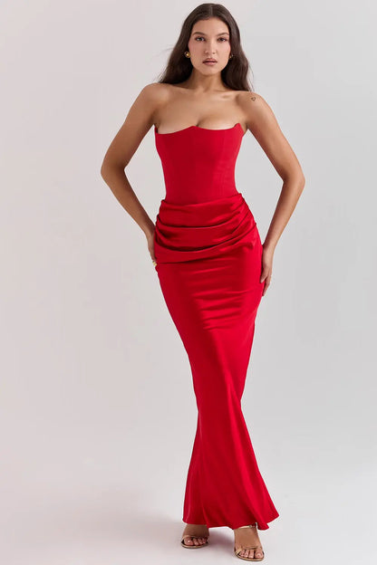 Abito Maxi Donna con Orlo Dritto