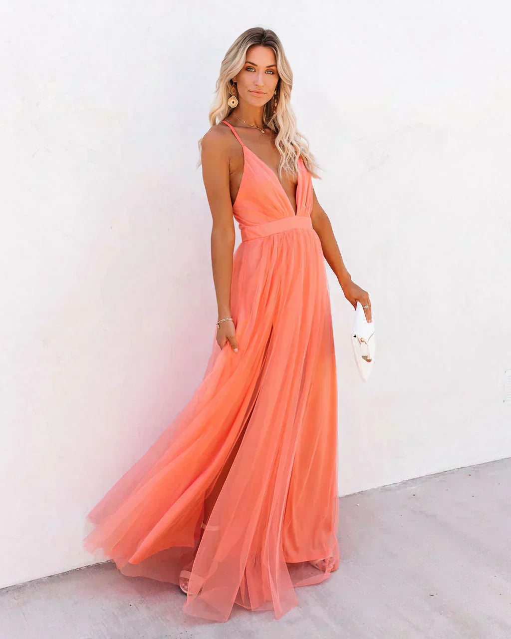 Abito Maxidress Donna Leggero Elegante Estate - Brentozzi