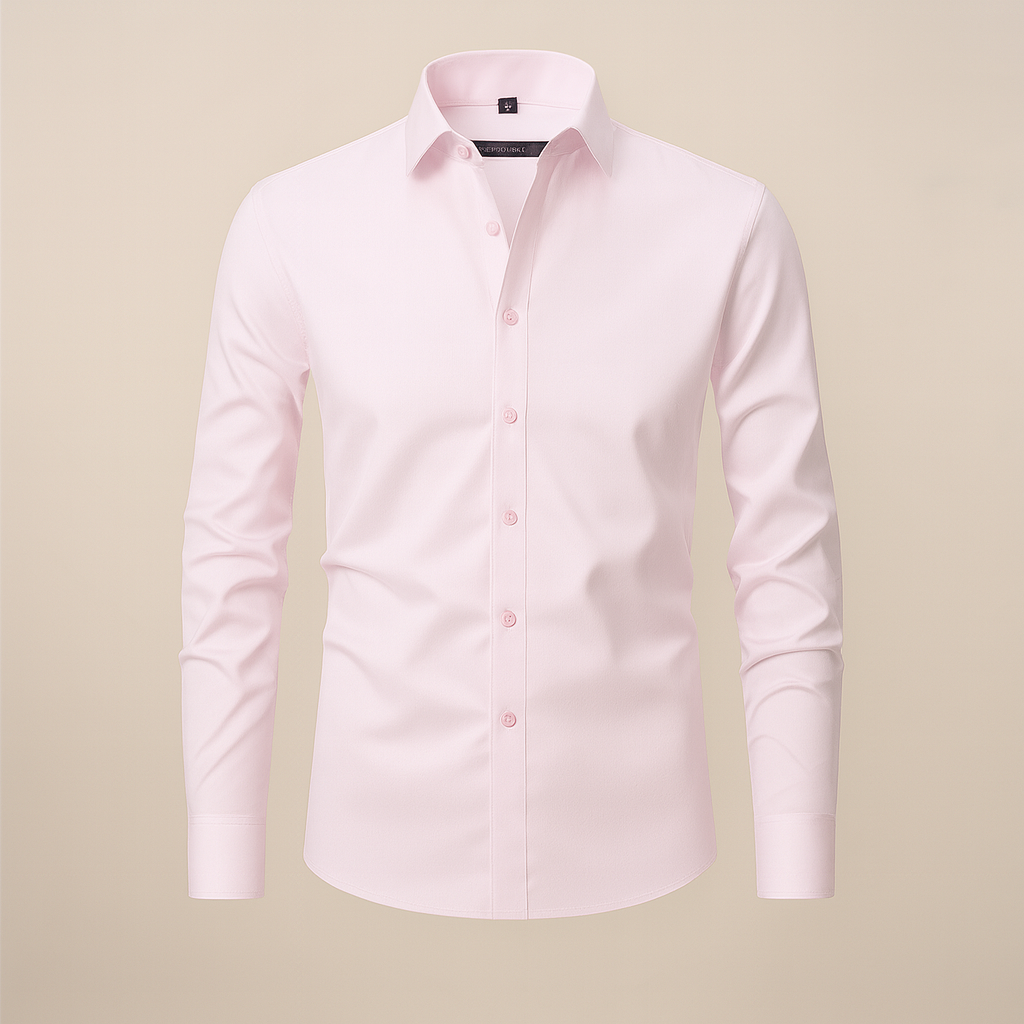 Camicia Uomo Business Manica Lunga Con Bottoni Traspirante