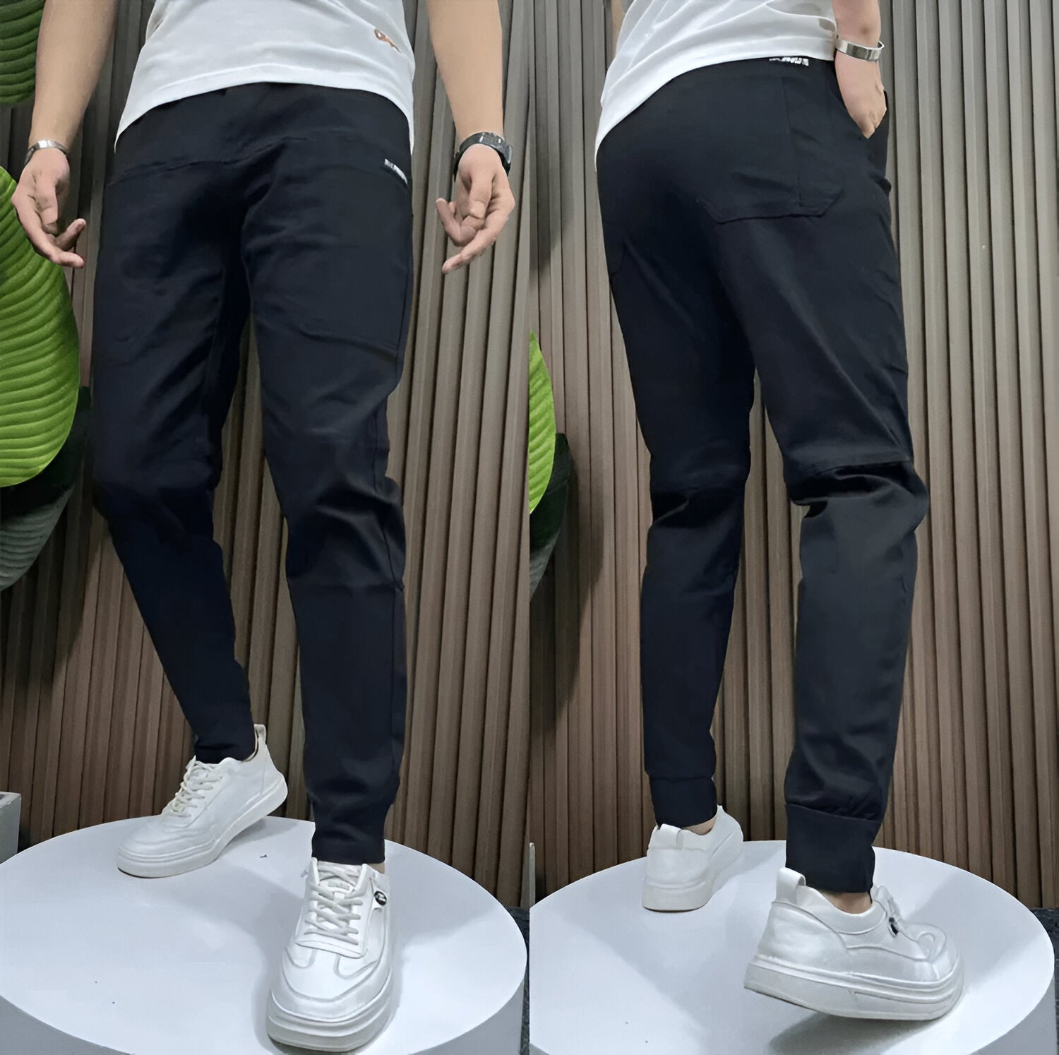 Pantaloni Cargo Uomo in Tessuto Stretch Vestibilità Regolare - Brentozzi