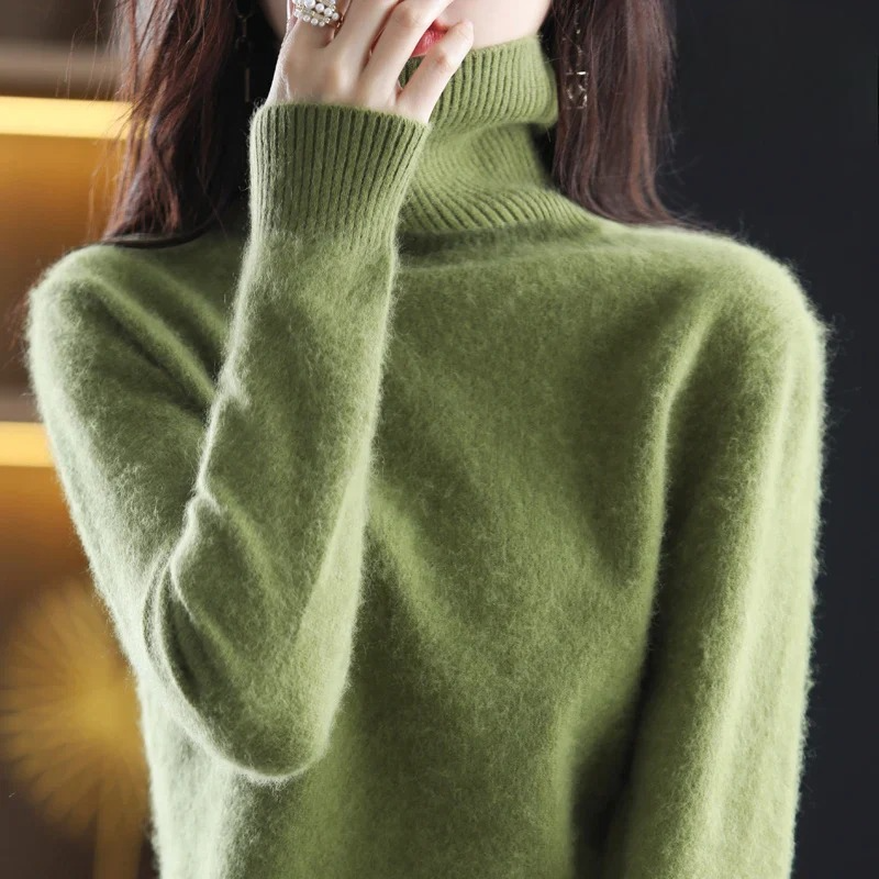 Maglione Dolcevita Donna Elegante Slim Fit