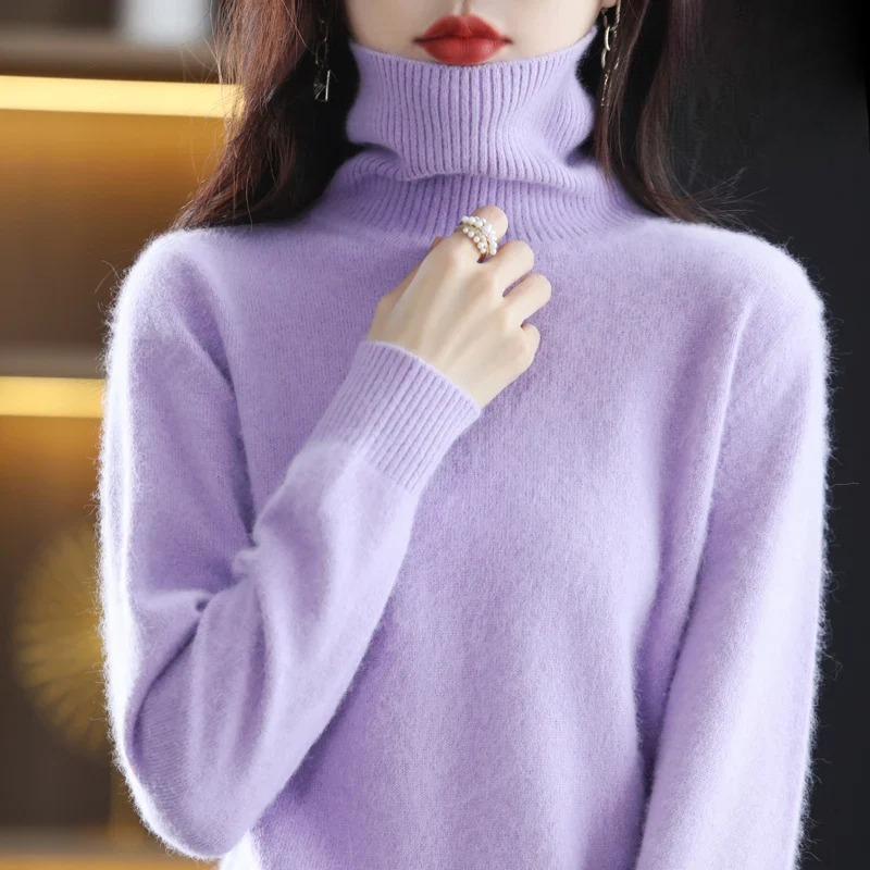 Maglione Dolcevita Donna Elegante Slim Fit