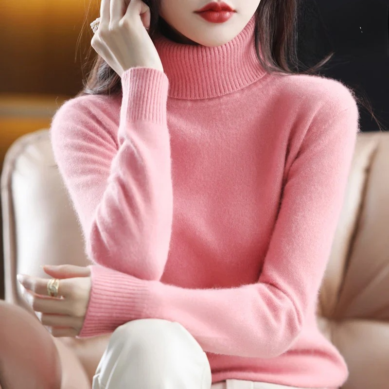 Maglione Dolcevita Donna Elegante Slim Fit