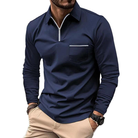 Polo Uomo Manica Lunga con Chiusura a Zip - Brentozzi