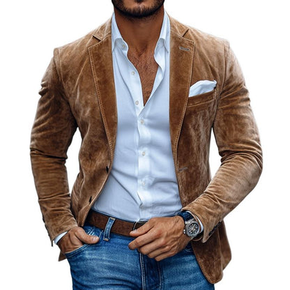 Blazer Uomo Classico Colletto Rever Manica Lunga