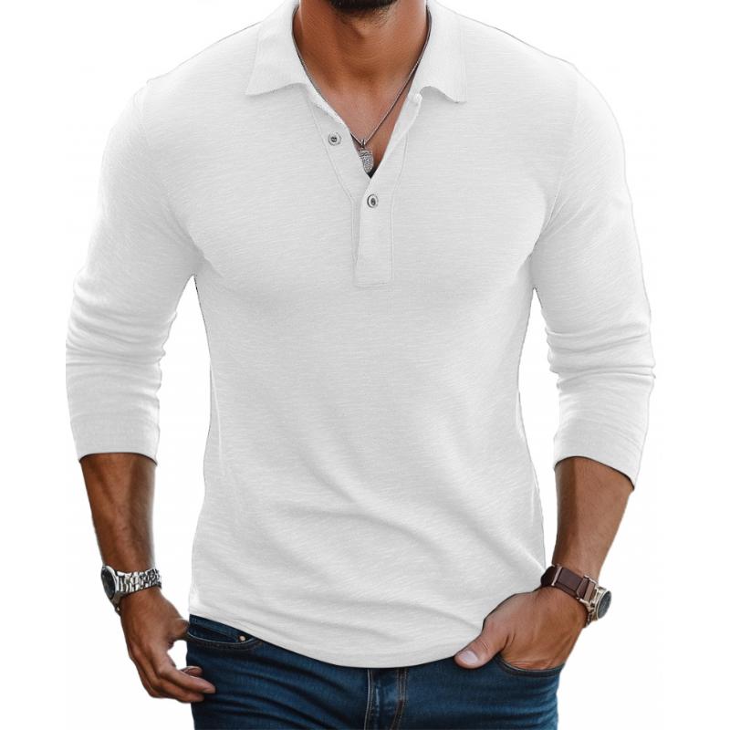 Maglione Polo Uomo Manica Lunga con Bottoni
