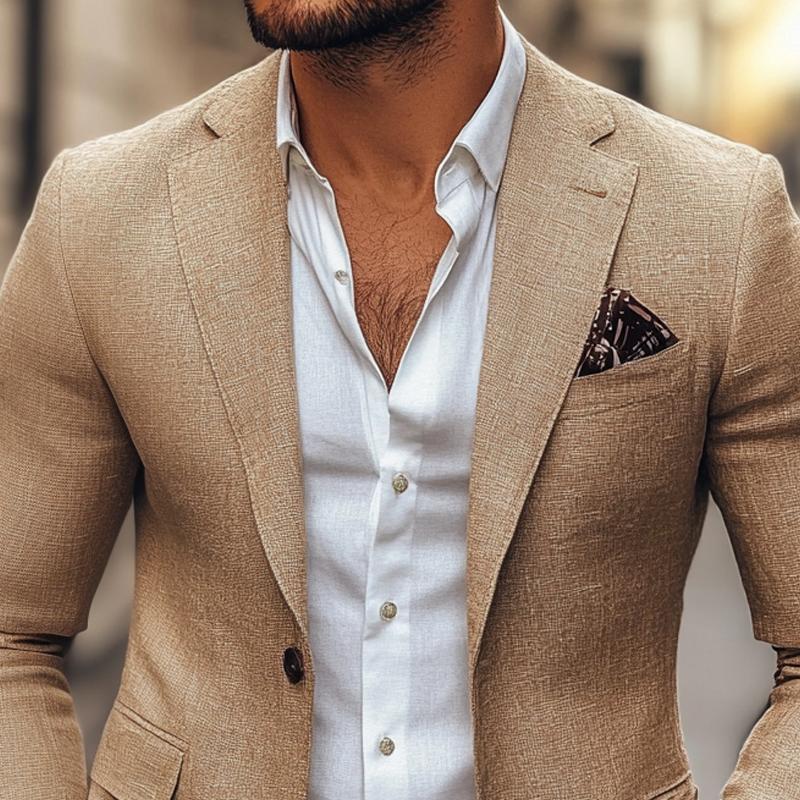 Blazer Uomo Classico Doppio Bottone Slim Fit