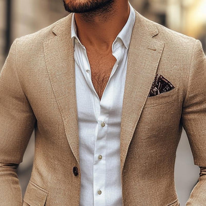 Blazer Uomo Classico Doppio Bottone Slim Fit