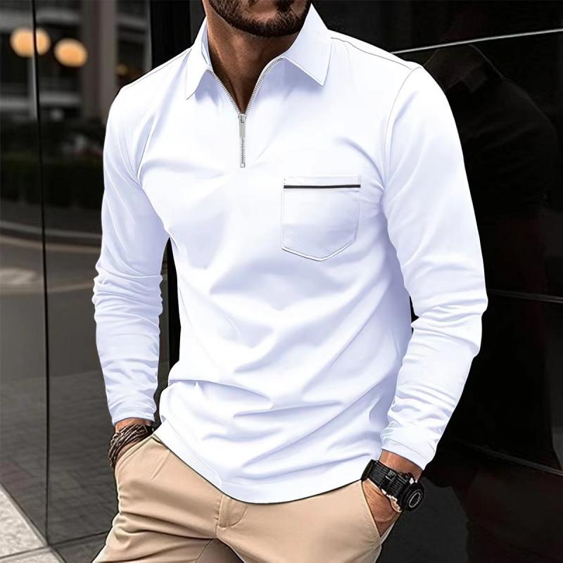 Polo Uomo Manica Lunga con Chiusura a Zip