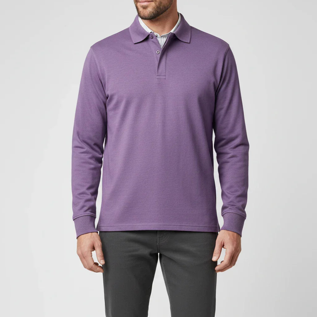 Polo Uomo Manica Lunga Classica Cotone