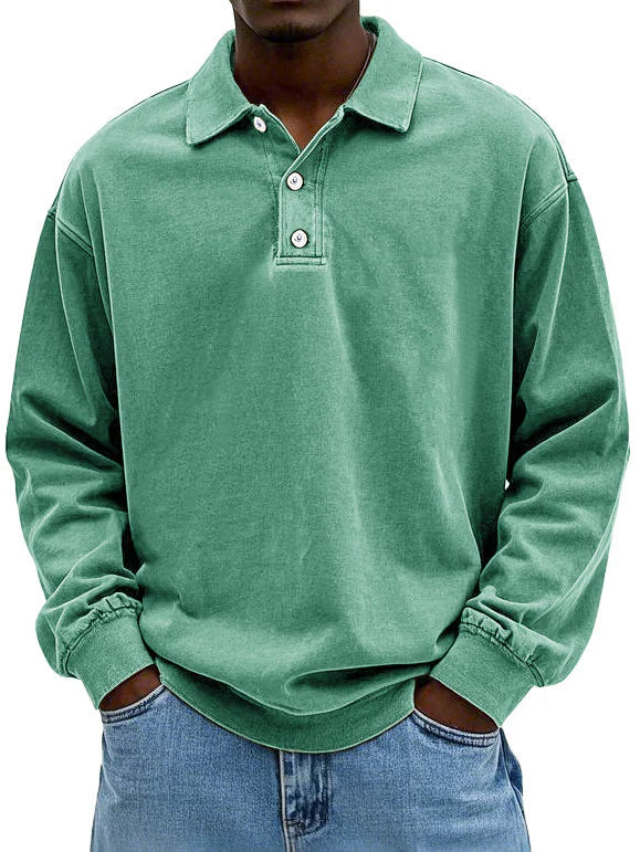 Polo Uomo Manica Lunga Vestibilità Comoda