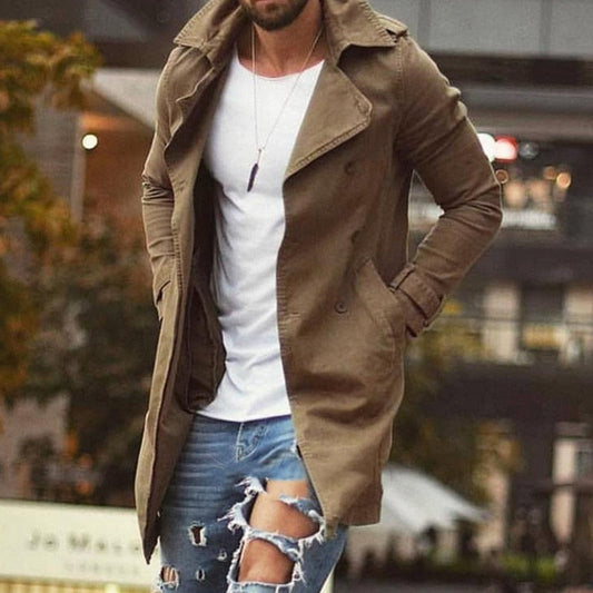 Cappotto Uomo Lungo Stile Classico Vestibilità Regolare - Brentozzi