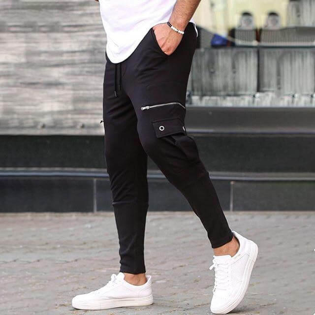 Pantaloni Jogging Uomo Cotone con Coulisse e Tasche Comodi
