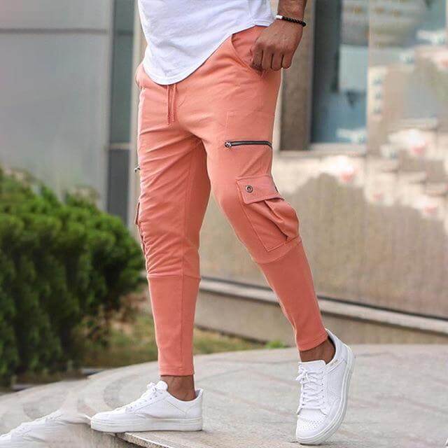 Pantaloni Jogging Uomo Cotone con Coulisse e Tasche Comodi