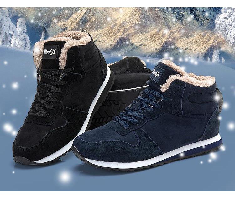 Sneakers Uomo Alte Invernali con Fodera in Pelliccia Sintetica