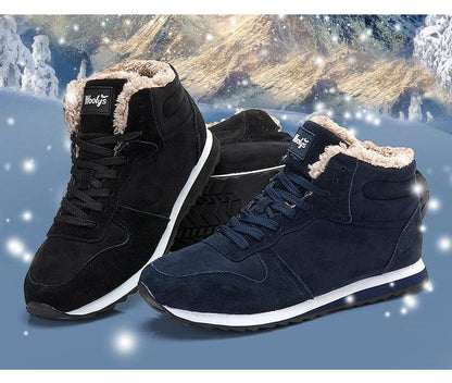 Sneakers Uomo Alte Invernali con Fodera in Pelliccia Sintetica
