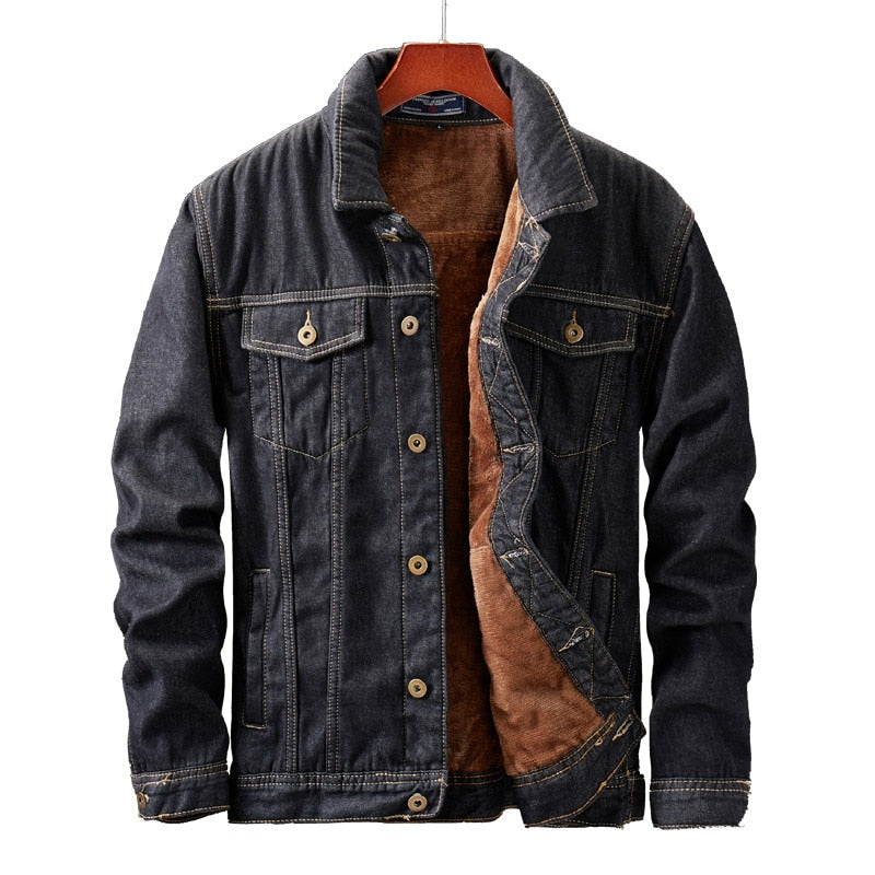 Giacca Denim Uomo con Fodera Sherpa Calda e Casual - Brentozzi