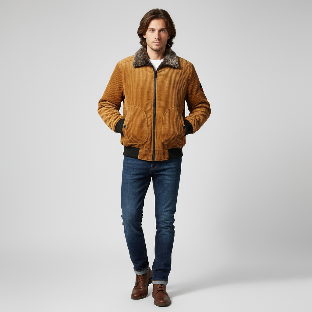 Giacca Invernale Uomo Collo Sagomato Vestibilità Regular - Brentozzi