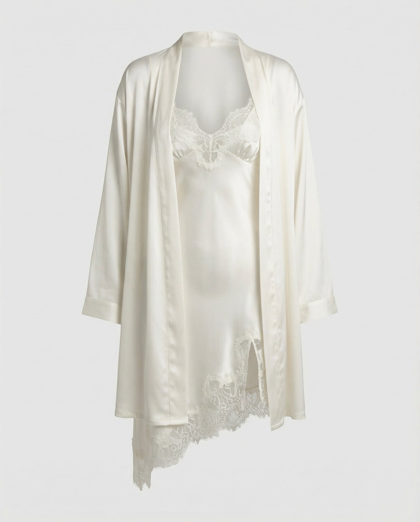 Set Lingerie Donna in Satin e Pizzo