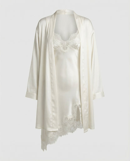 Set Lingerie Donna in Satin e Pizzo
