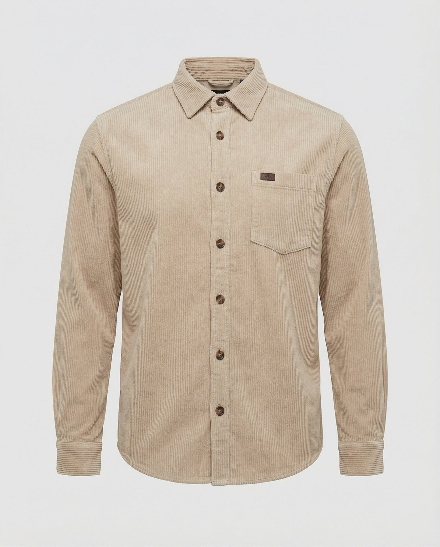 Camicia Uomo in Velluto con Taschino Sul Petto