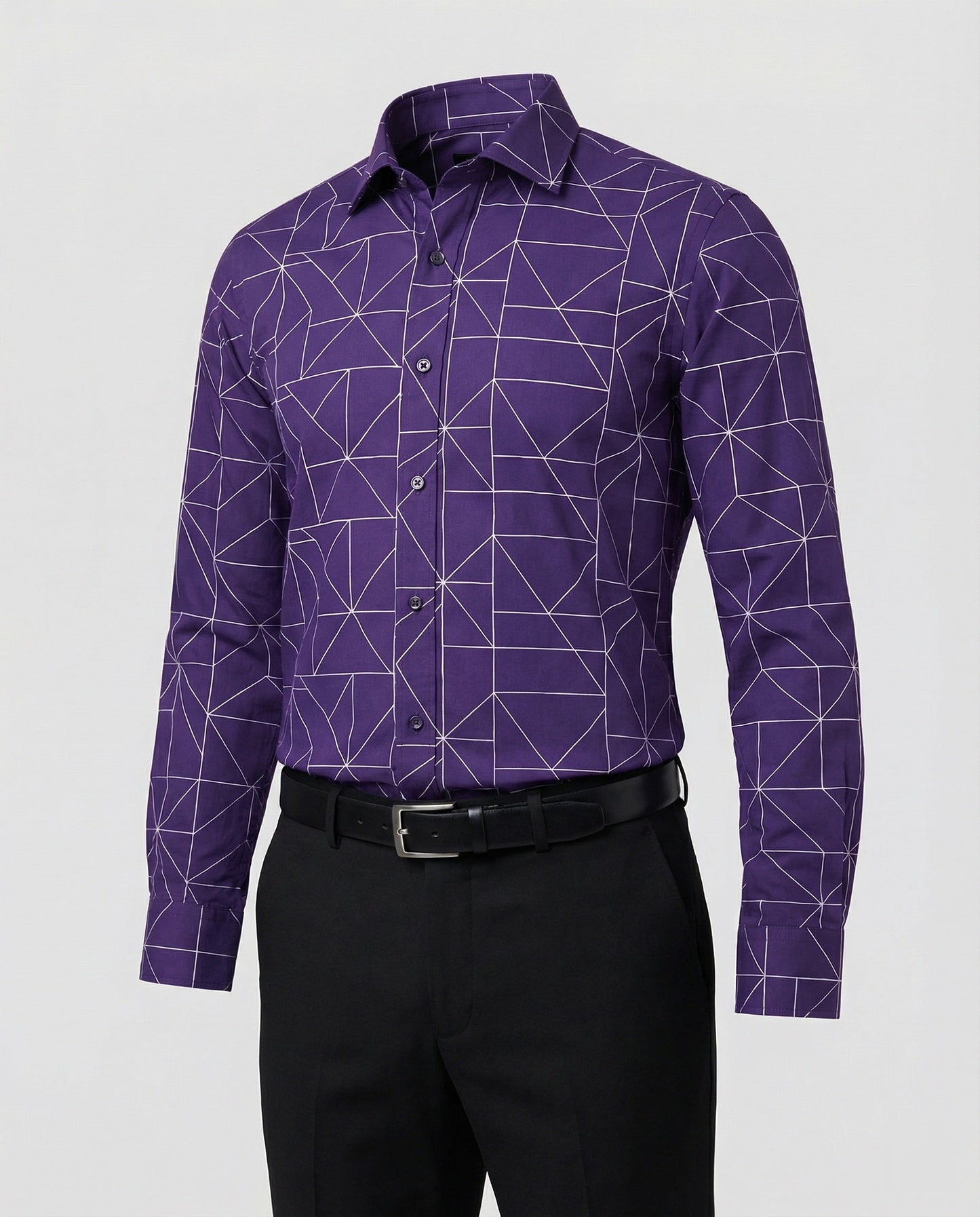 Camicia Uomo Business Collo Squadrato Slim Fit
