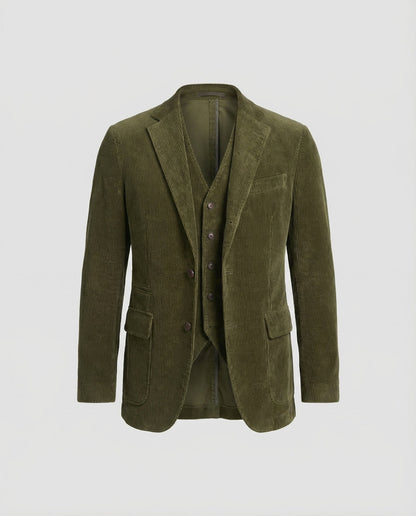 Completo Blazer Uomo in Velluto a Coste Stile Vintage