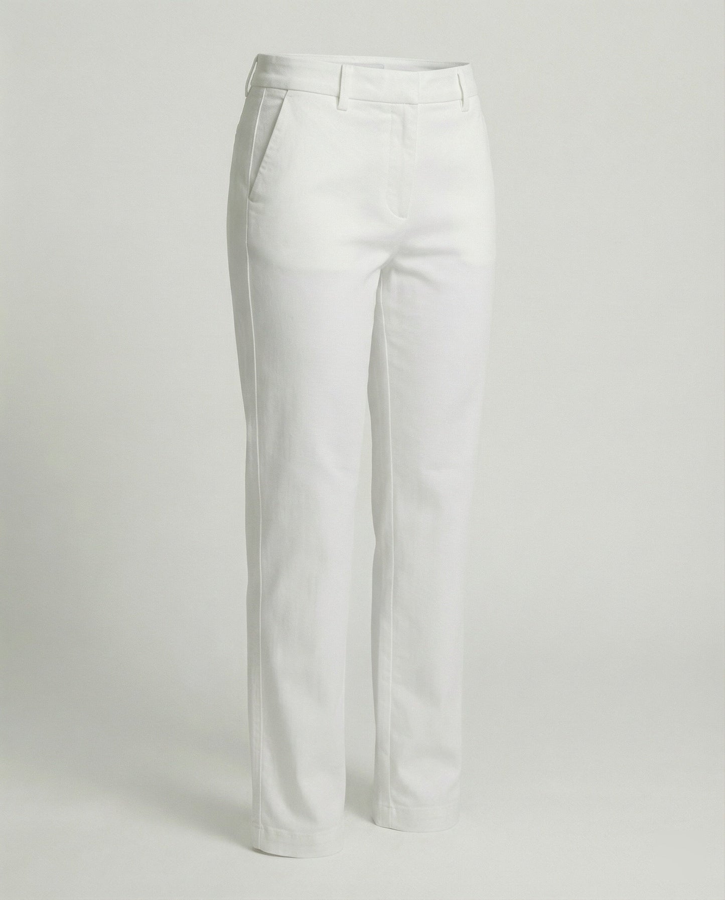 Pantaloni Chino Donna Vita Alta Taglio Largo