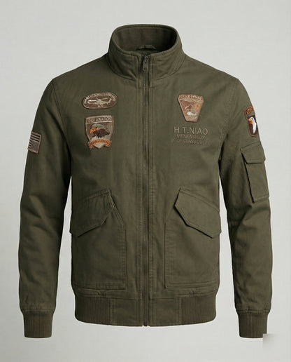 Giacca Bomber Uomo Stile Militare Regular