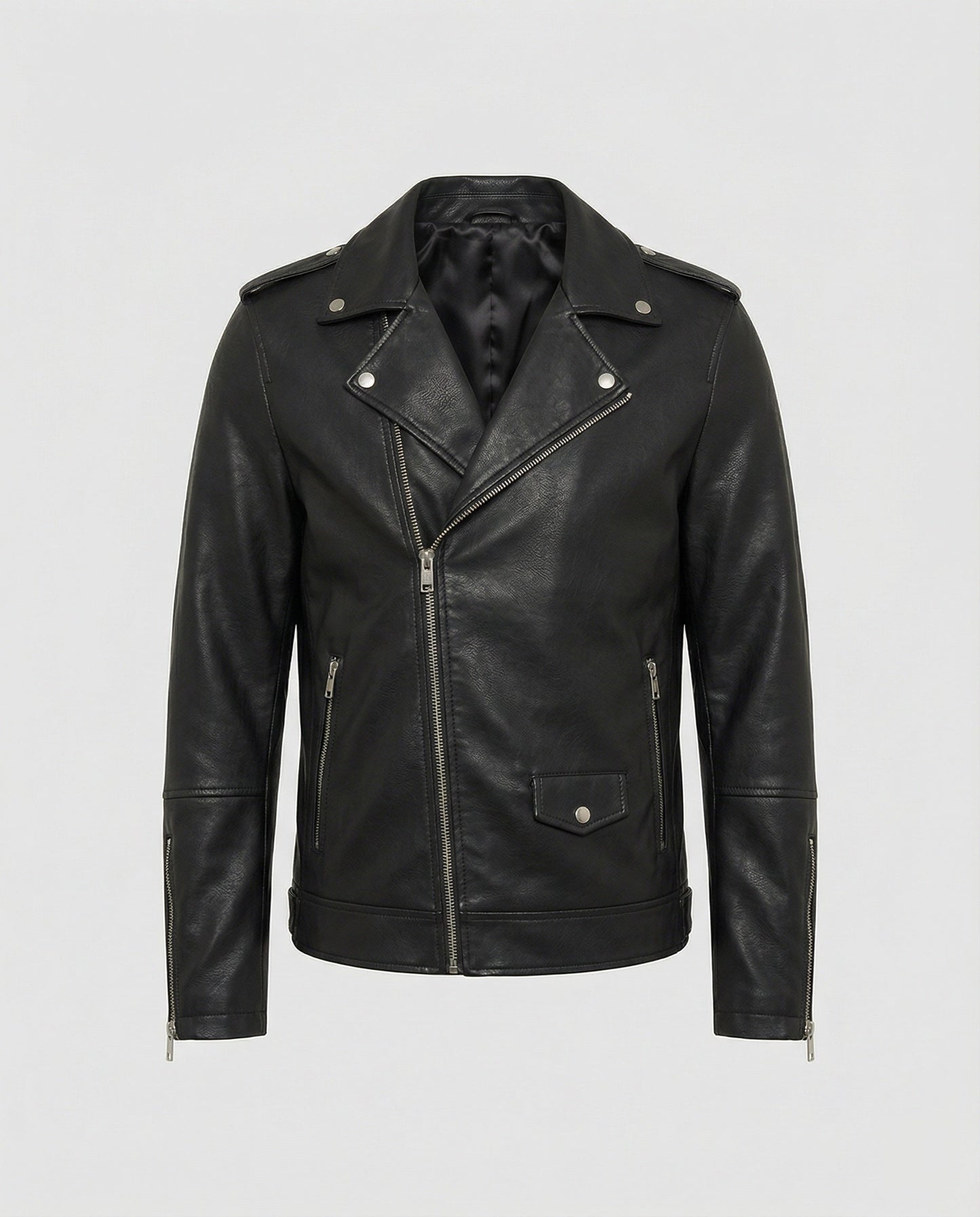 Giacca Moto Uomo in Pelle Nappa Slim - Brentozzi