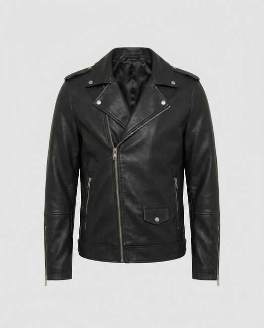 Giacca Moto Uomo in Pelle Nappa Slim - Brentozzi