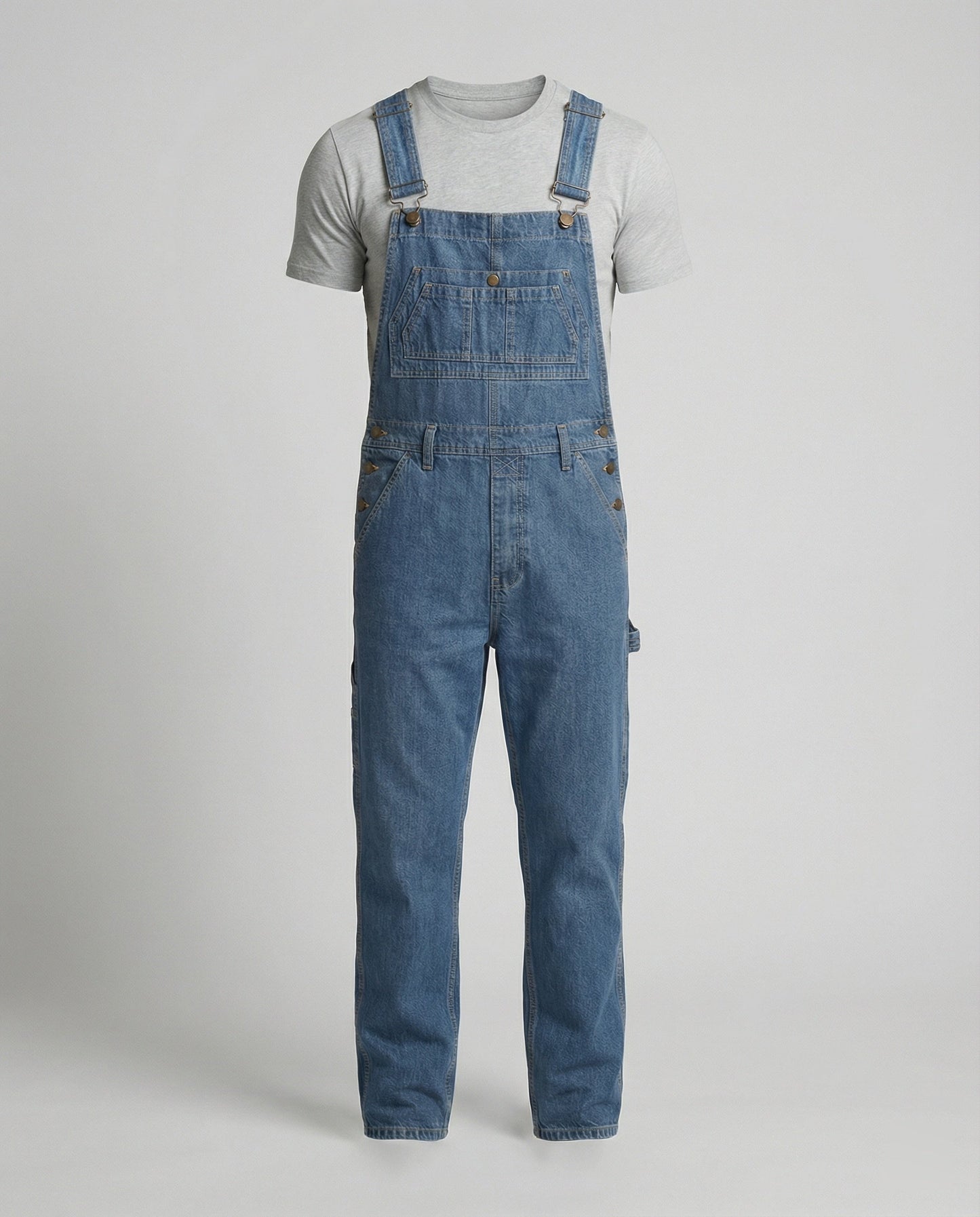 Pantaloni Salopette Uomo Jeans Taglio Largo - Brentozzi