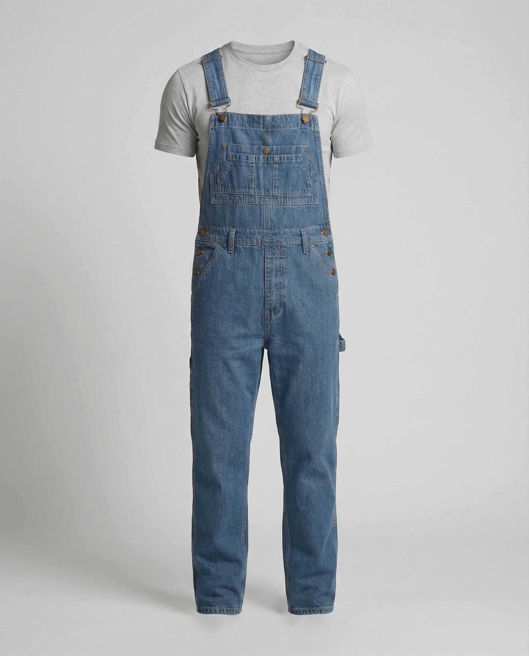 Pantaloni Salopette Uomo Jeans Taglio Largo - Brentozzi