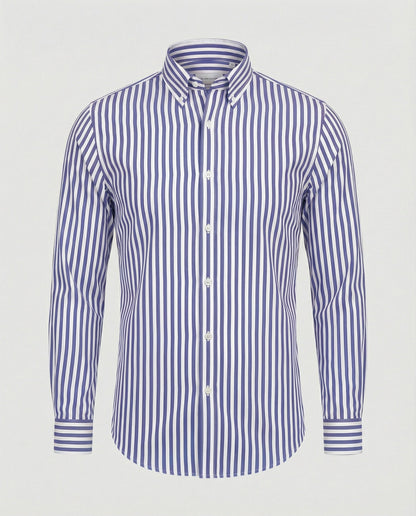 Camicia Uomo Rigata Elegante Slim Fit